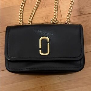 Marc Jacobs Black Leather Crossbody Bag